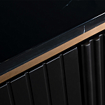 Комод черный округлой формы с рельефным фасадом Black Cut варинант исполнения - 4 | Loft Concept в Брянске