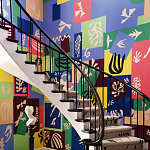 Обои ручная роспись в стиле Арт-деко Jazz Special Colourway on dyed silk with embroidery варинант исполнения - 1 | Loft Concept в Брянске