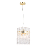 Подвесной светильник цилиндрической формы с текстурными стеклянными элементами Textured Glass Chandelier варинант исполнения - 3 | Loft Concept в Брянске