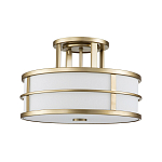 Потолочный светильник с белым матовым абажуром в металлическом каркасе Feiss варинант исполнения - 1 | Loft Concept в Брянске