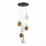 Люстра светодиодная с сферическими стеклянными плафонами Splatter варинант исполнения - 3 | Loft Concept в Брянске