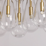 Люстра с 9-ю прозрачными стеклянными плафонами в форме капли Lucid Rain  варинант исполнения - 7 | Loft Concept в Брянске