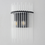 Бра со стеклянными прозрачными трубками и черным металлическим каркасом Nembus варинант исполнения - 3 | Loft Concept в Брянске