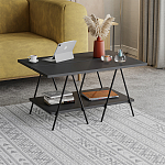 Стол журнальный с прямоугольной столешницей и полкой цвета антрацит ESSEL ANTHRACITE варинант исполнения - 2 | Loft Concept в Брянске