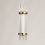 Подвесной светильник с цилиндрическим плафоном из прозрачных стеклянных трубок Nembus варинант исполнения - 3 | Loft Concept в Брянске