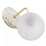 Бра с белым матовым плафоном в форме шара Round White Matte Lampshade варинант исполнения - 3 | Loft Concept в Брянске