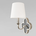 Бра с белым текстильным абажуром и фигурным основанием с зеркальной вставкой Vitorino варинант исполнения - 20 | Loft Concept в Брянске