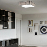 Потолочный светильник квадратный с гофрированным абажуром цвета графит Millennium варинант исполнения - 3 | Loft Concept в Брянске