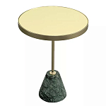 Кофейный столик с круглой зеркальной столешницей и мраморным основанием Stable Base варинант исполнения - 1 | Loft Concept в Брянске