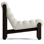 Кресло с деревянным каркасом и обивкой из белой ткани букле Medieval Furniture варинант исполнения - 4 | Loft Concept в Брянске