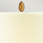 Настольная лампа с кремовым льняным цилиндрическим абажуром и ножкой в форме золотистой ветки Gilded Nola варинант исполнения - 2 | Loft Concept в Брянске