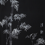 Обои ручная роспись Bamboo Argent on Pitch dyed silk варинант исполнения - 1 | Loft Concept в Брянске