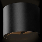 Уличный настенный светильник цилиндрической формы черного цвета из металла Urban Minimalist варинант исполнения - 3 | Loft Concept в Брянске