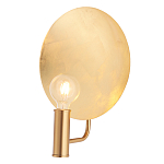 Бра с золотым круглым отражателем и открытой лампой Sun Glow Disc варинант исполнения - 3 | Loft Concept в Брянске