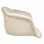 Барный стул со спинкой и подлокотниками на 4-х деревянных ножках Кремовый Велюр Ava Charm варинант исполнения - 3 | Loft Concept в Брянске