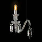 Подвесной светильник стеклянный в виде канделябра Curved Glass Chandelier варинант исполнения - 6 | Loft Concept в Брянске