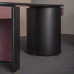 Дизайнерский письменный стол овальной формы с 2-мя выдвижными ящиками по бокам Parsec варинант исполнения - 2 | Loft Concept в Брянске