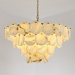 Люстра подвесная четырехъярусная с подвесками в форме дисков Cryptocrystalline Stone варинант исполнения - 6 | Loft Concept в Брянске