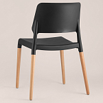 Пластиковый стул на ножках из массива бука Ferret Black 4 шт варинант исполнения - 5 | Loft Concept в Брянске