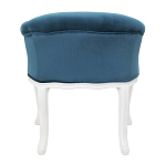 Кресло низкое в стиле прованс Louis French Armchair white and blue velour варинант исполнения - 2 | Loft Concept в Брянске