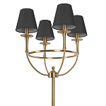 Торшер с металлическим основанием бронзового цвета с черными конусовидными абажурами Dignity варинант исполнения - 3 | Loft Concept в Брянске