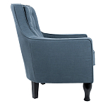 Кресло с мягкой обивкой из льна на 4-х ножках из массива березы Scarlett Armchair blue варинант исполнения - 1 | Loft Concept в Брянске