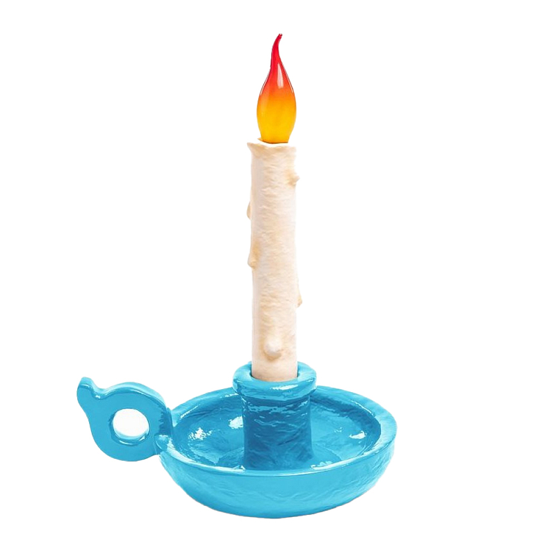 Настольная лампа Seletti Bugia light blue Белый Голубой Настольная лампа Seletti Bugia light blue Белый Голубой в Брянске | Loft Concept