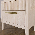 Прикроватная Тумбочка Primo с двумя ящиками Светлый дуб варинант исполнения - 3 | Loft Concept в Брянске