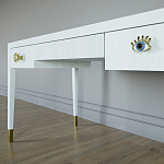 Письменный стол Elsa Dreams White Шпон дерево с двумя ящиками варинант исполнения - 4 | Loft Concept в Брянске