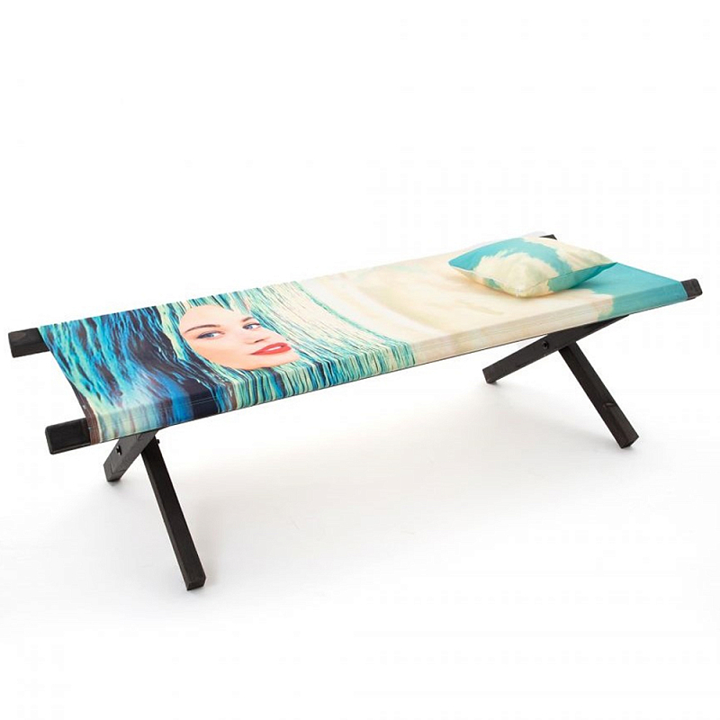 Шезлонг Seletti Poolbed Seagirl Черный Голубой Шезлонг Seletti Poolbed Seagirl Черный Голубой в Брянске | Loft Concept