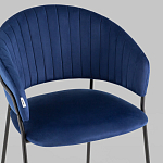 Стул в велюре синего цвета Horizon варинант исполнения - 7 | Loft Concept в Брянске
