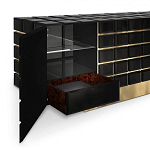 Дизайнерский комод в сочетании черного и золотого цвета Nubian варинант исполнения - 2 | Loft Concept в Брянске