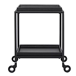 Тумба чёрная на колёсах Cabinet on Wheels варинант исполнения - 1 | Loft Concept в Брянске