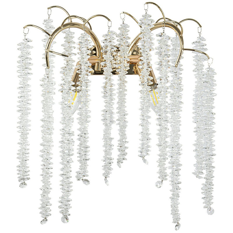 Бра с хрустальными подвесками Bunch of Crystal Berries Gold Wall Lamp Золотой Прозрачный Бра с хрустальными подвесками Bunch of Crystal Berries Gold Wall Lamp Золотой Прозрачный в Брянске | Loft Concept