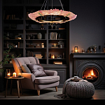 Люстра в форме кольца розовая Warm Pink Light варинант исполнения - 6 | Loft Concept в Брянске