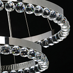 Люстра с тремя кольцами цвета хром и прозрачными хрустальными шарами по периметру Sacramento Transparent Balls Chandelier варинант исполнения - 7 | Loft Concept в Брянске