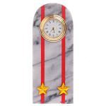 Часы погон МВД подарочные настольные из натурального камня Мрамор Military Clock варинант исполнения - 1 | Loft Concept в Брянске