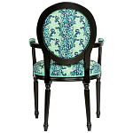 Стул из натурального бука с подлокотниками Ikat Pattern бирюзовый варинант исполнения - 2 | Loft Concept в Брянске