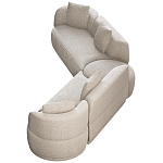 Угловой диван Calypso с поворотным механизмом и пуфом   варинант исполнения - 4 | Loft Concept в Брянске