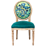 Стул из натурального бука зелёный с цветочным принтом Impressionism in Color варинант исполнения - 1 | Loft Concept в Брянске