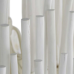 Люстра белая с несколькими ярусами деревянных палочек Bright Wooden Chandelier варинант исполнения - 10 | Loft Concept в Брянске