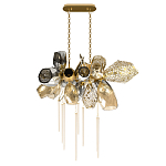 Люстра подвесная с 18-ю стеклянными плафонами с вертикальными подвесками Gilded Mirage  варинант исполнения - 2 | Loft Concept в Брянске