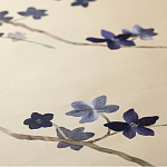 Обои ручная роспись Cherry Tree Original colourway on Stone Ochre dyed silk варинант исполнения - 2 | Loft Concept в Брянске