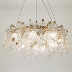 Люстра с декором из текстурированного стекла Textured Glass Chandelier 8 варинант исполнения - 3 | Loft Concept в Брянске