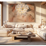 Люстра с многослойными белыми и прозрачными подвесками Character Chandelier варинант исполнения - 3 | Loft Concept в Брянске