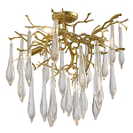 Люстра потолочная с прозрачными стеклянными подвесками в форме капель Droplet Chandelier варинант исполнения - 3 | Loft Concept в Брянске