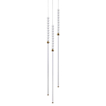 Подвесной светильник с 3-мя вертикальными плафонами и белыми шариками PEARLS Suspension варинант исполнения - 1 | Loft Concept в Брянске
