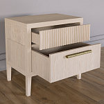 Прикроватная Тумбочка Primo с двумя ящиками Светлый дуб варинант исполнения - 5 | Loft Concept в Брянске