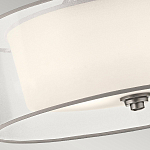 Потолочный светильник с двойным цилиндрическим плафоном из белого стекла и прозрачной органзы Kichler варинант исполнения - 14 | Loft Concept в Брянске