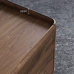 Прикроватный деревянный столик с 2-мя ящиками Moon Walnut Furniture варинант исполнения - 7 | Loft Concept в Брянске